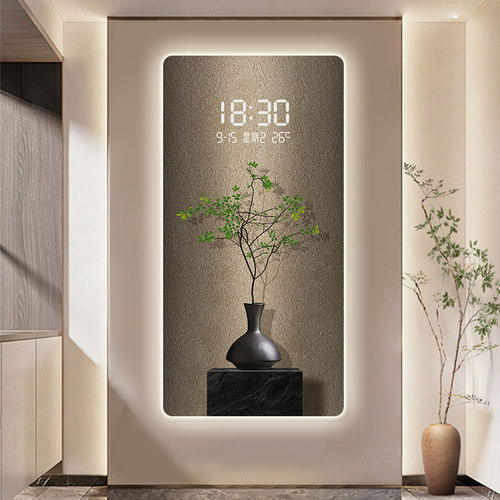 钟表挂钟客厅玄关装饰画2024年新