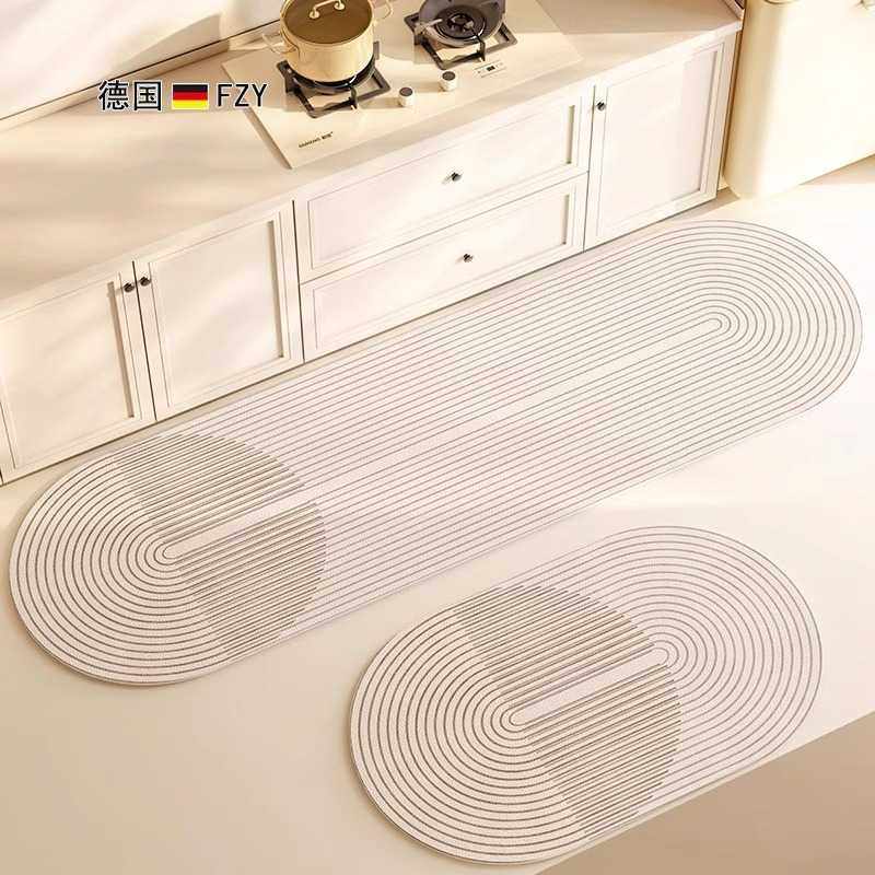 侘寂风皮革椭圆厨房地垫防滑防油可擦免洗地毯pvc长条家用脚垫子,居家布艺,厨房地垫,淘宝优惠券,粉丝福利购,淘宝优惠卷