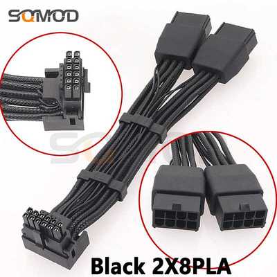 16AWG压纹线 2x8pin 8PIN转16Pin 12VHPWR接头90度弯头新显卡线