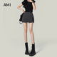 高腰防走光包臀短裤 半身裙子女正品 裙 灰色A字开叉西装 AMI官方美式