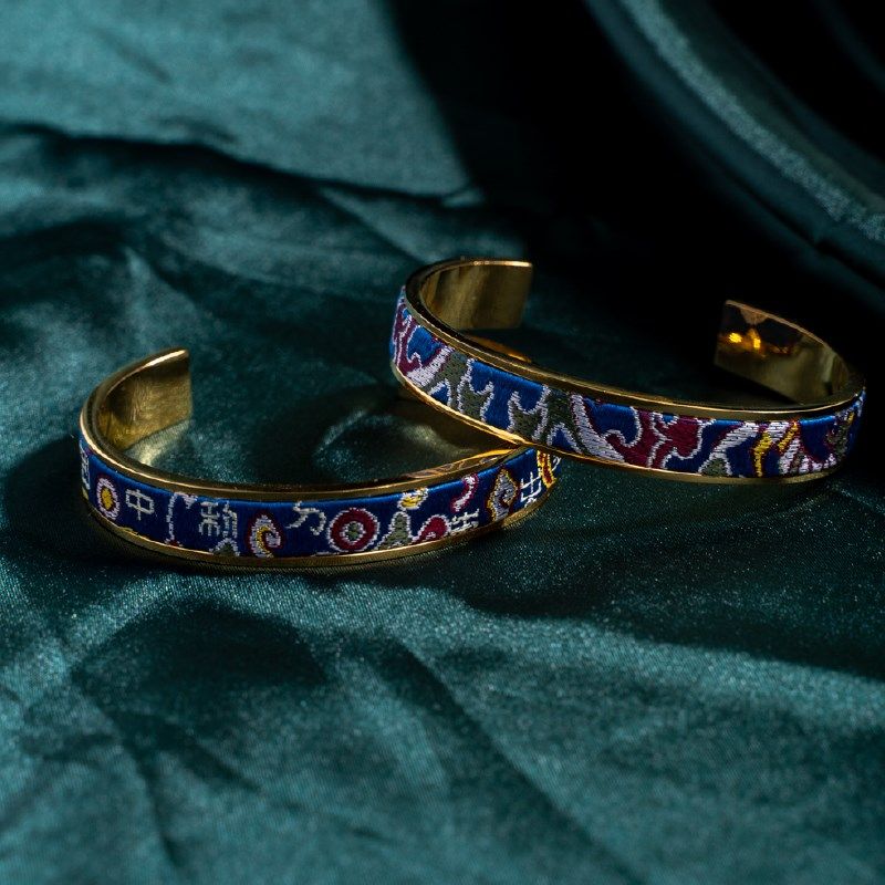 蜀锦首饰国风佩饰文创饰品耳环耳钉手镯送礼礼品,特色手工艺,刺绣,淘宝优惠券,粉丝福利购,淘宝优惠卷