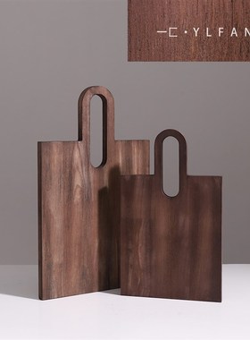 一匚 现代简约创意实木砧板餐板 样板间家居装饰托盘厨房饰品