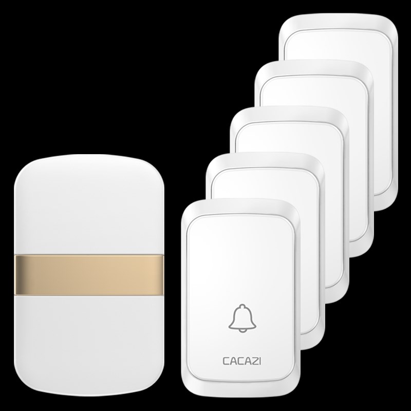 智能无线电门铃五拖一家用门铃远距离电子智能遥控门铃呼叫器