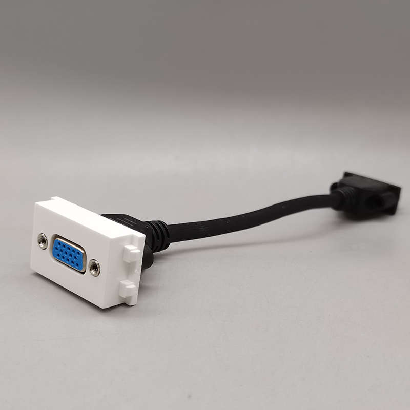 128型VGA带线多媒体面板显示器高清投影VGA带延长线母对母面板