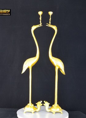 仿古铜龙龟烛台鹤蜡台鳌头灯台龙龟鹤L定做铜器铜雕大全铜器