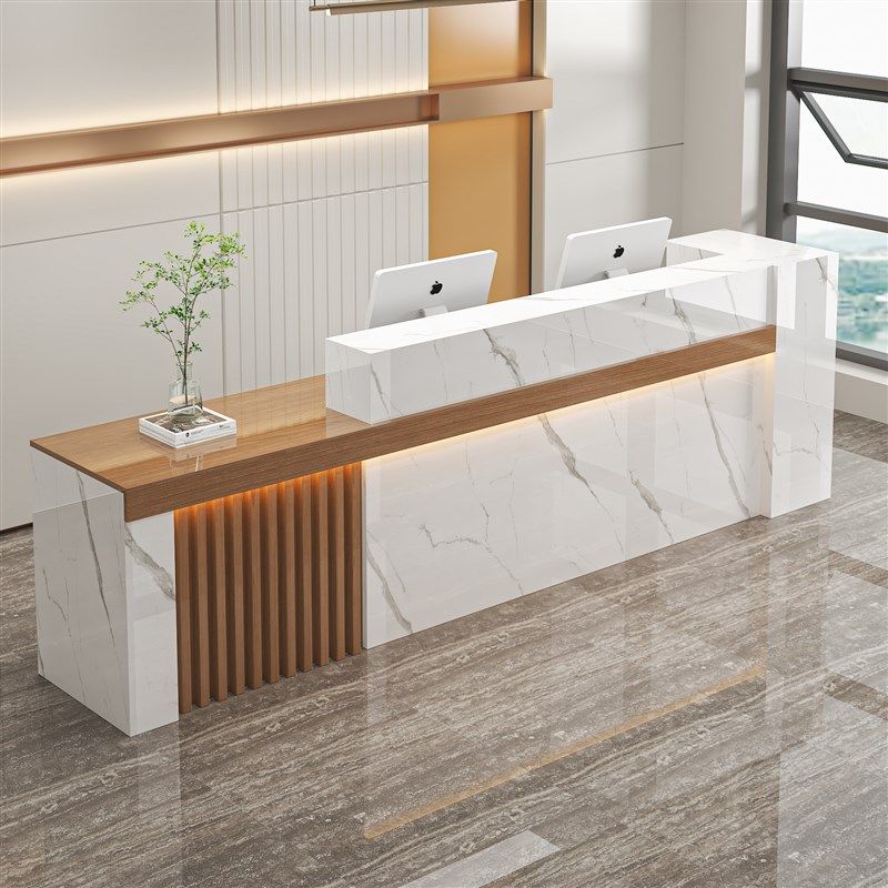 吧台收银台商用新中式公司前台桌柜台服装店美容院简约现代接待台,商业/办公家具,收银台,淘宝优惠券,粉丝福利购,淘宝优惠卷