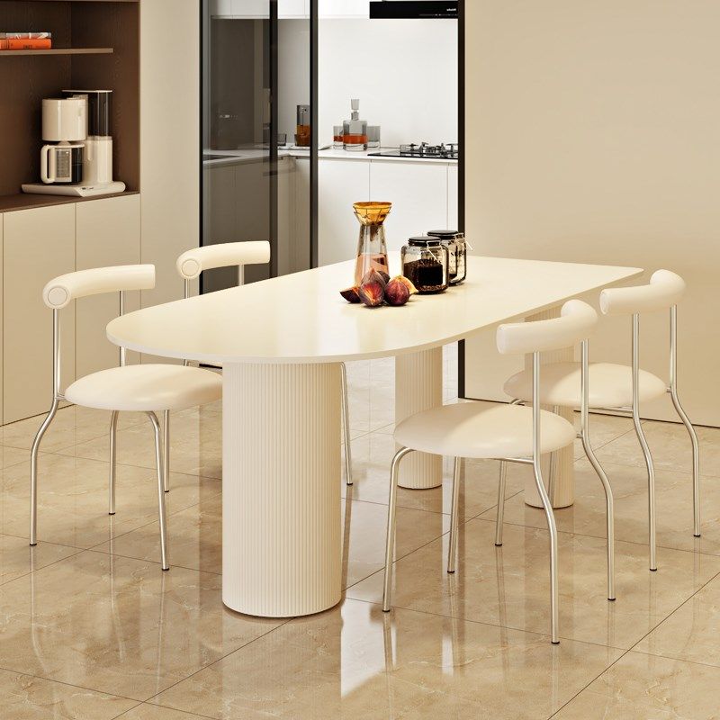 2024新款奶油风岩板餐桌小户型家用饭桌轻奢现代简约餐桌椅组合,住宅家具,岩板餐桌,淘宝优惠券,粉丝福利购,淘宝优惠卷