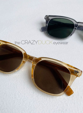 复古板材偏光太阳眼镜男灰茶色脸大框女方形韩版潮流开车近视墨镜