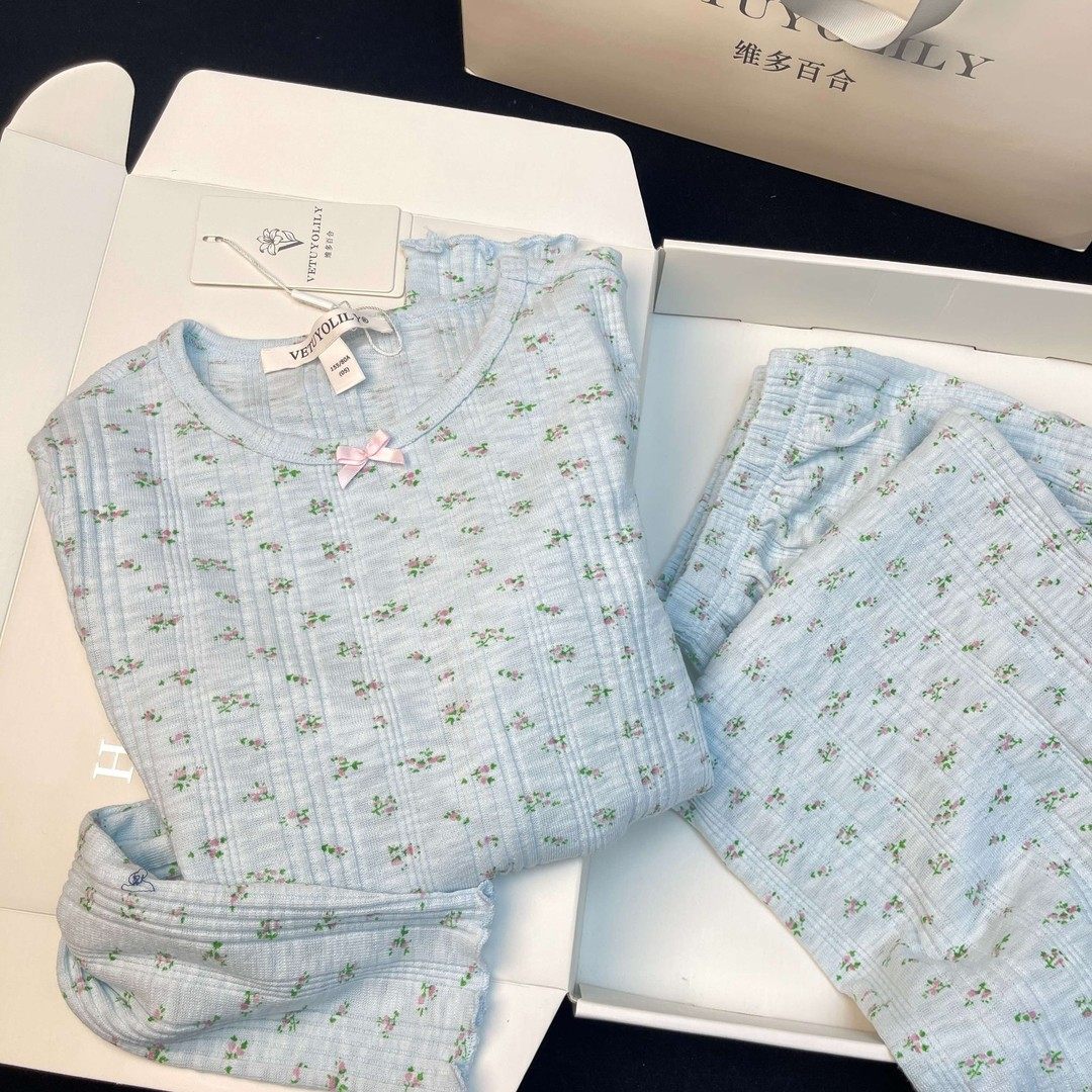 2026新款甜美小碎花莫代尔睡衣女春秋季软糯糯长袖长裤家居服套装