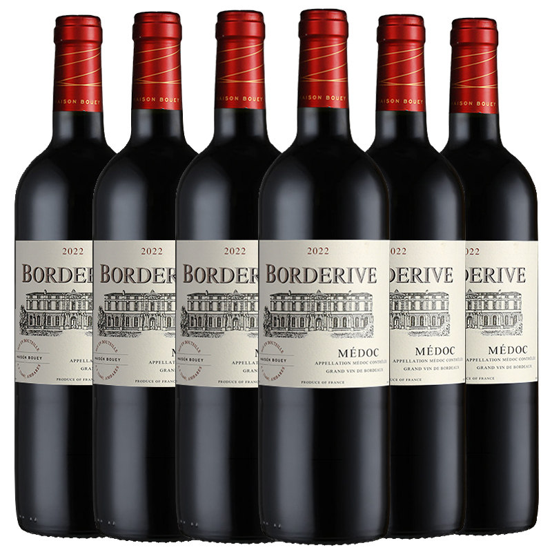 波源梅多克AOC级法国原瓶进口干红葡萄酒红酒750ml*6瓶整箱正品