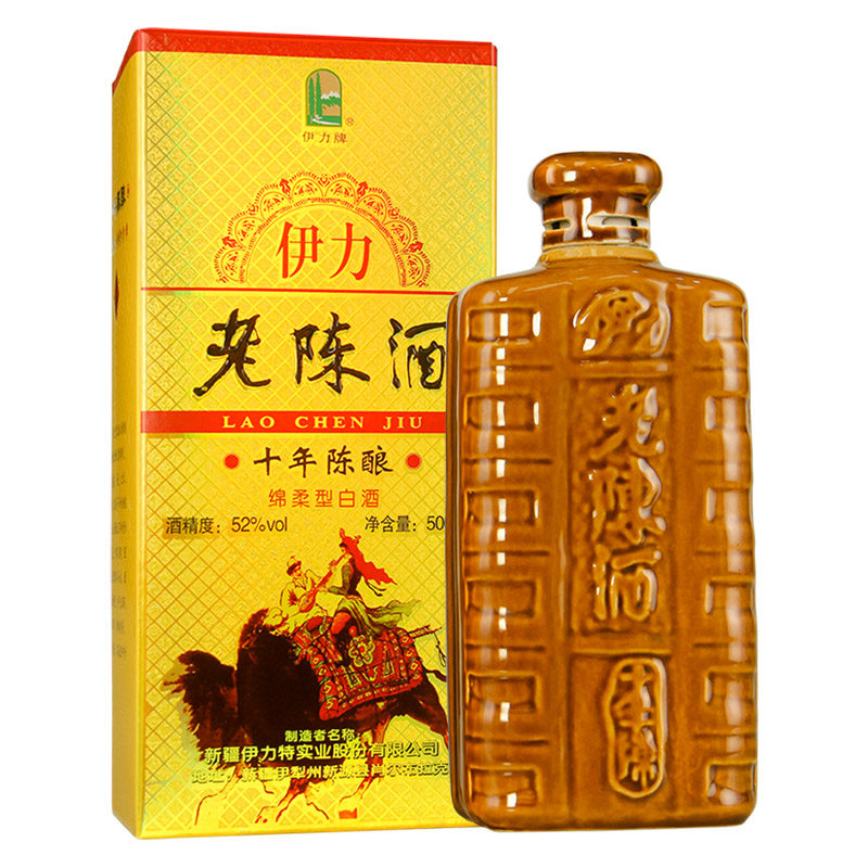 伊力特十年陈酿老陈酒绵柔型纯粮食酿造口粮酒白酒52度500ml正品