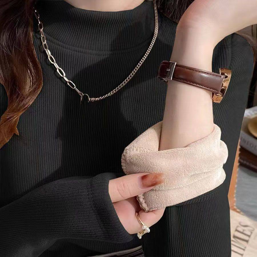 羊羔绒加绒加厚打底衫