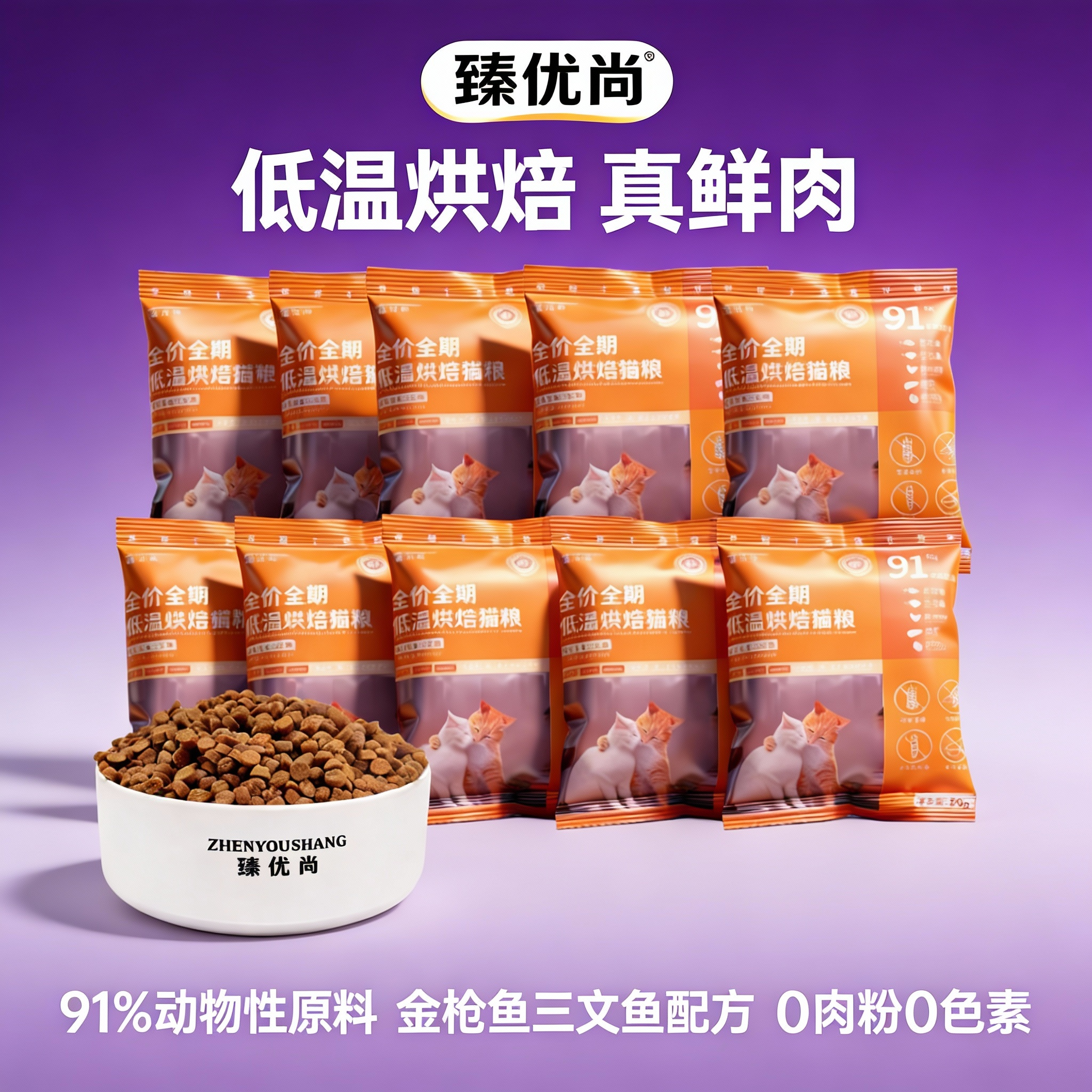 臻优尚低温烘焙猫粮无谷高鲜肉蓝猫成猫幼猫营养全价通用深海鱼,宠物/宠物食品及用品,猫全价风干/烘焙粮,淘宝优惠券,粉丝福利购,淘宝优惠卷