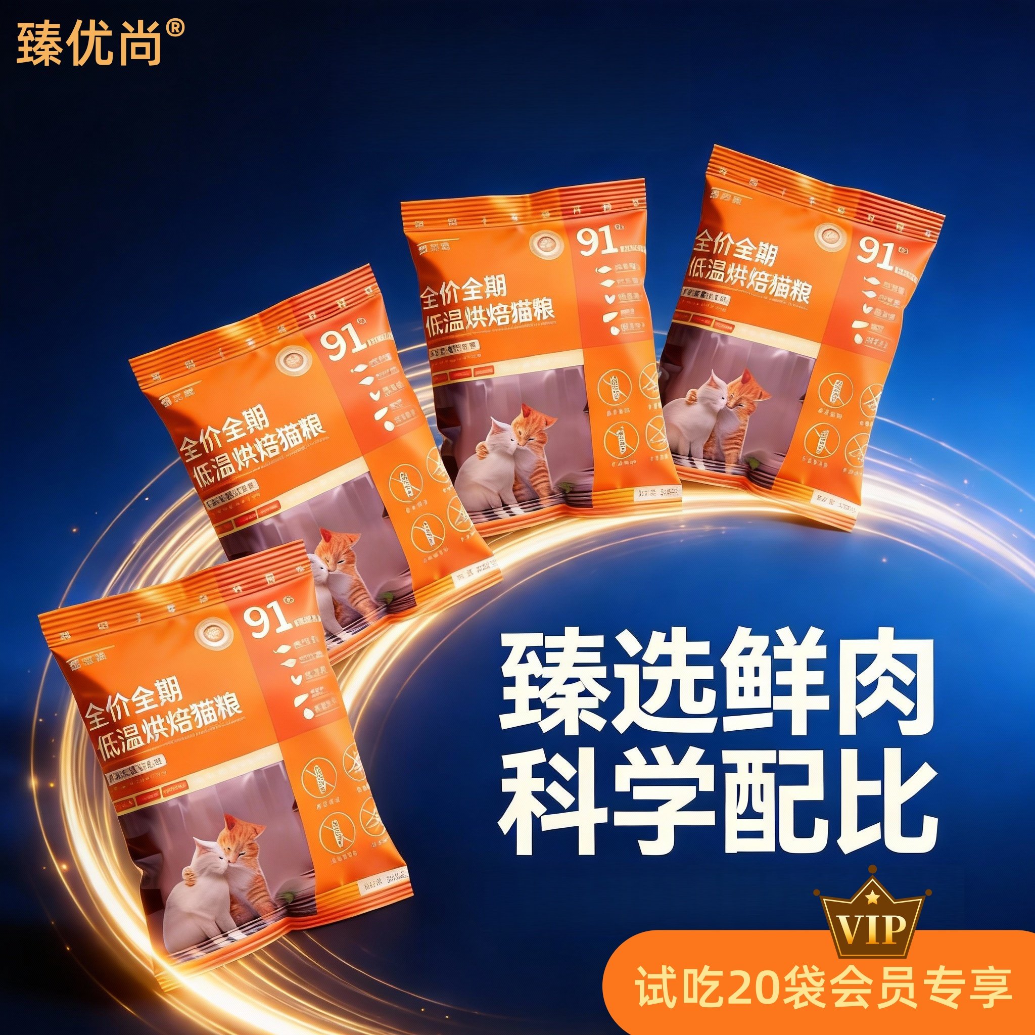 【入会专享】臻优尚低温烘焙猫粮无谷三文鱼金枪鱼20包1KG便携装,宠物/宠物食品及用品,猫全价风干/烘焙粮,淘宝优惠券,粉丝福利购,淘宝优惠卷