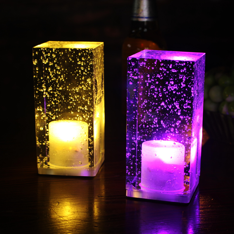 七彩led酒吧台灯创意ktv餐厅桌面氛围灯清吧装饰餐桌小夜灯桌灯
