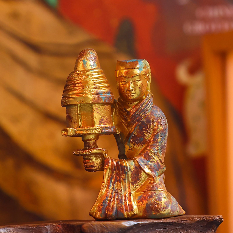 长信宫灯立体国风做旧仿古金属磁吸冰箱贴旅游博物馆文创冰箱贴