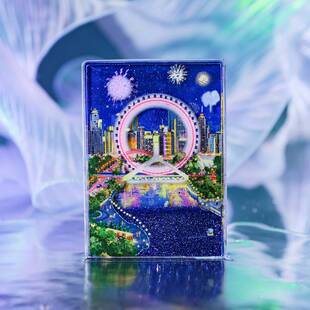 天津专属（不结冰）亚克力AR流沙冰箱贴文创旅游纪念品送人礼物
