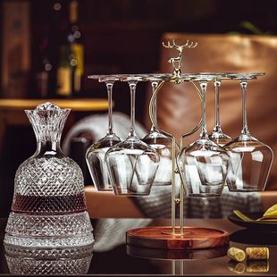 德国高档轻奢勃艮第水晶玻璃红酒杯醒酒器高脚葡萄酒杯子家用套装