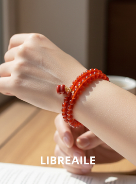 原款南红玛瑙手串小众设计高级感手环简约百搭复古佛珠文玩手链