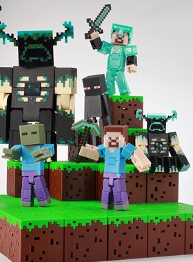 9L3D我的世界MC游戏周边模型手办坚守者打印玩具摆件可动关节手办