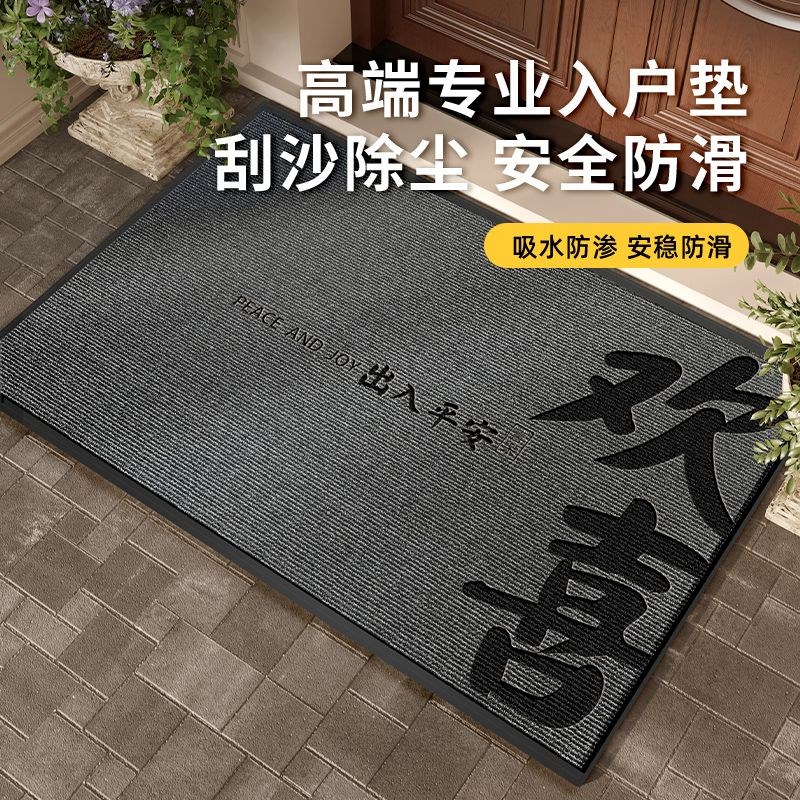 进门地垫高级红色入户门垫耐脏地毯门口玄关脚垫防滑垫子2025新款