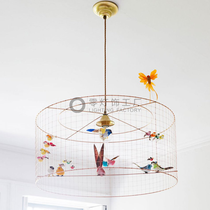 现代中国风个性创意仿鸟笼吊灯客厅餐厅民宿咖啡馆卧室台灯落地灯,家装灯饰光源,客厅吊灯,淘宝优惠券,粉丝福利购,淘宝优惠卷