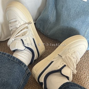 春季 子休闲港风学生板鞋 小白鞋 平底百搭韩系鞋 女款 路十三2024新款