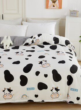 卡通纯棉被套单件全棉儿童男孩男童可爱奶牛被罩150Px200cm230被