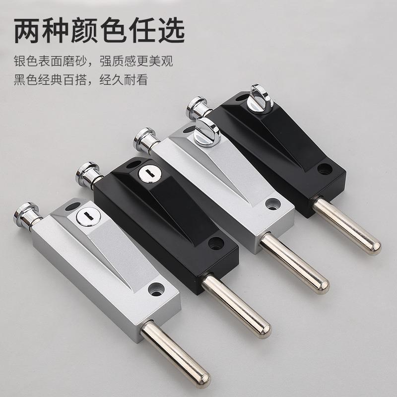 自动门销旋转门插弹簧插锁玻璃门大门木门安全明装锁弹簧地插销式