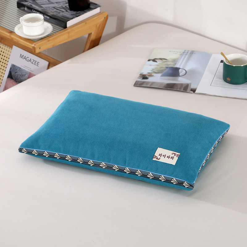 【送枕巾】纯荞麦壳枕头单人宿舍硬枕芯带枕套护颈椎枕荞麦皮枕头