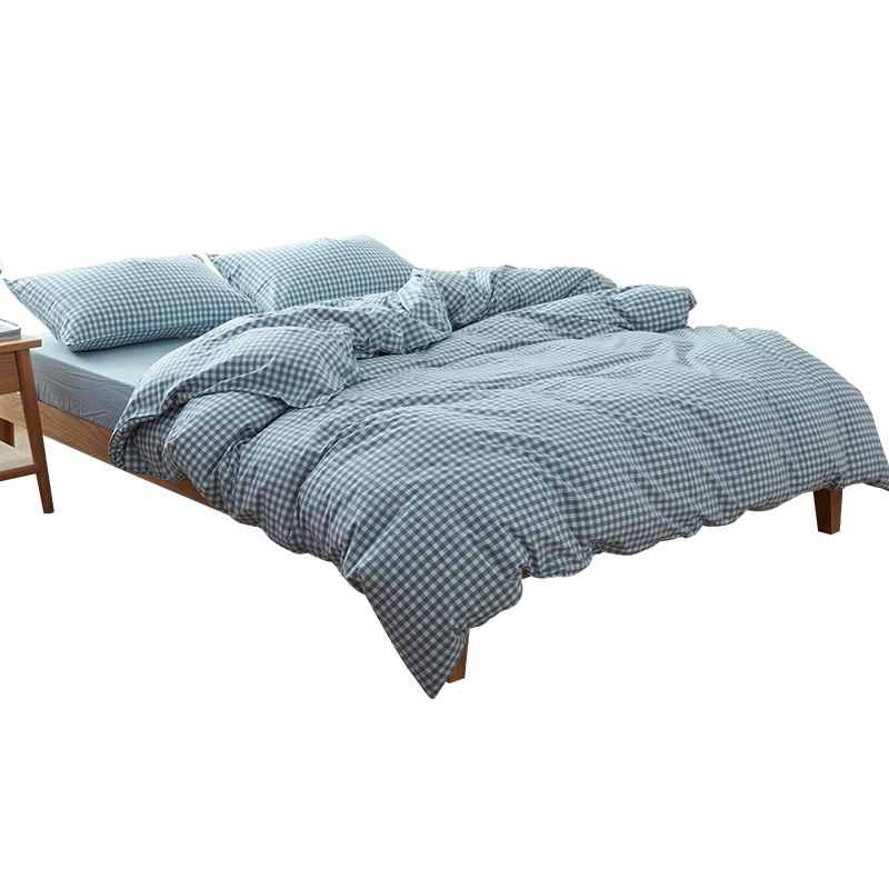 一缕阳光纯棉水洗棉被套单件学生200X230单双人秋冬素色被罩定做