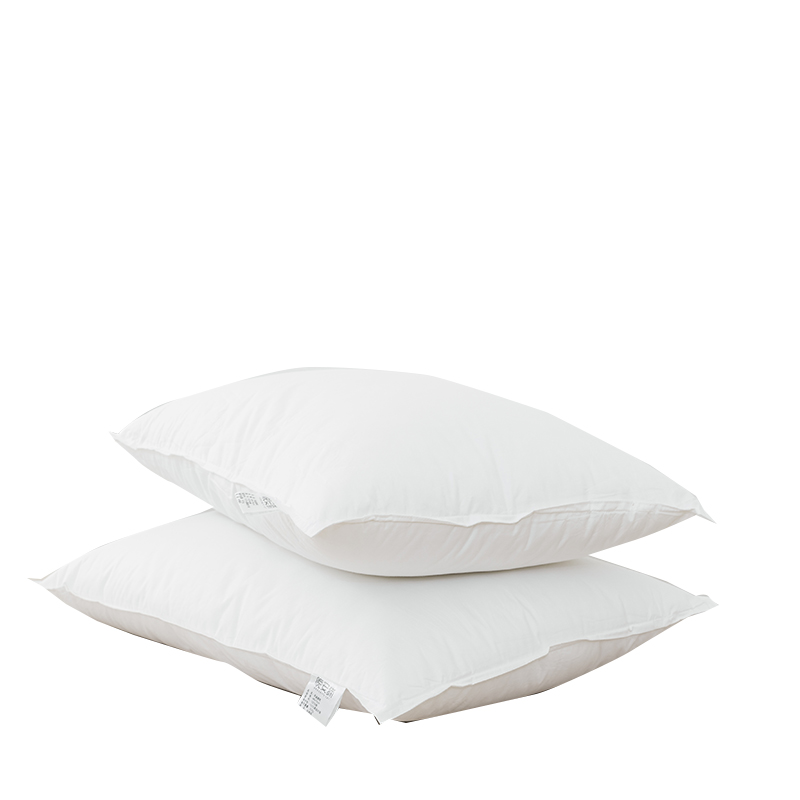 晚安猫枕头枕芯一对宿舍单人酒店专用全棉家用单个装睡眠枕头芯