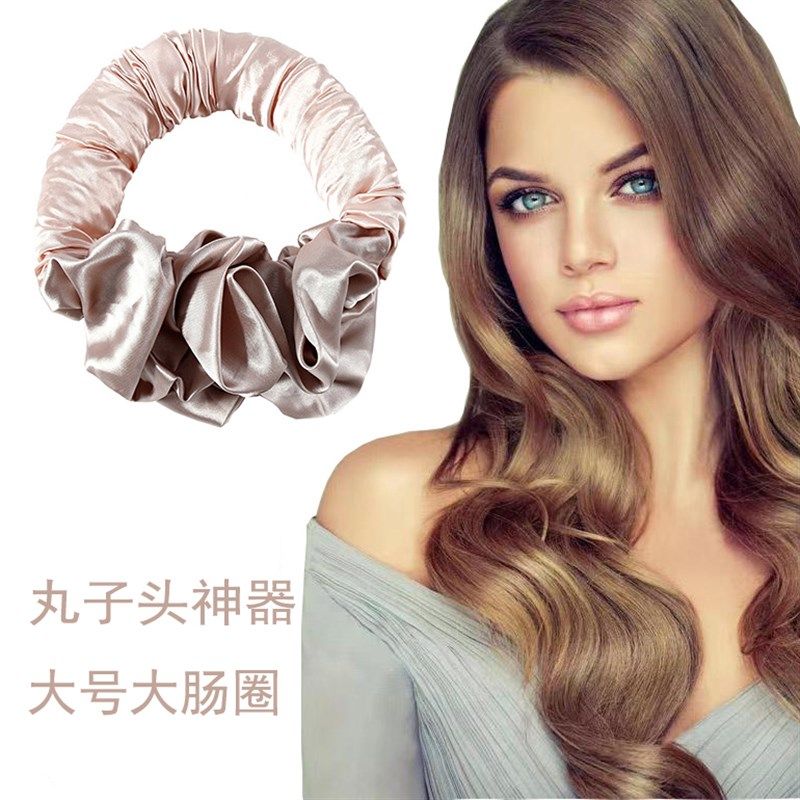 简约简单新款丸子头盘发器睡眠卷发器无热卷发棒大肠发圈头饰发饰