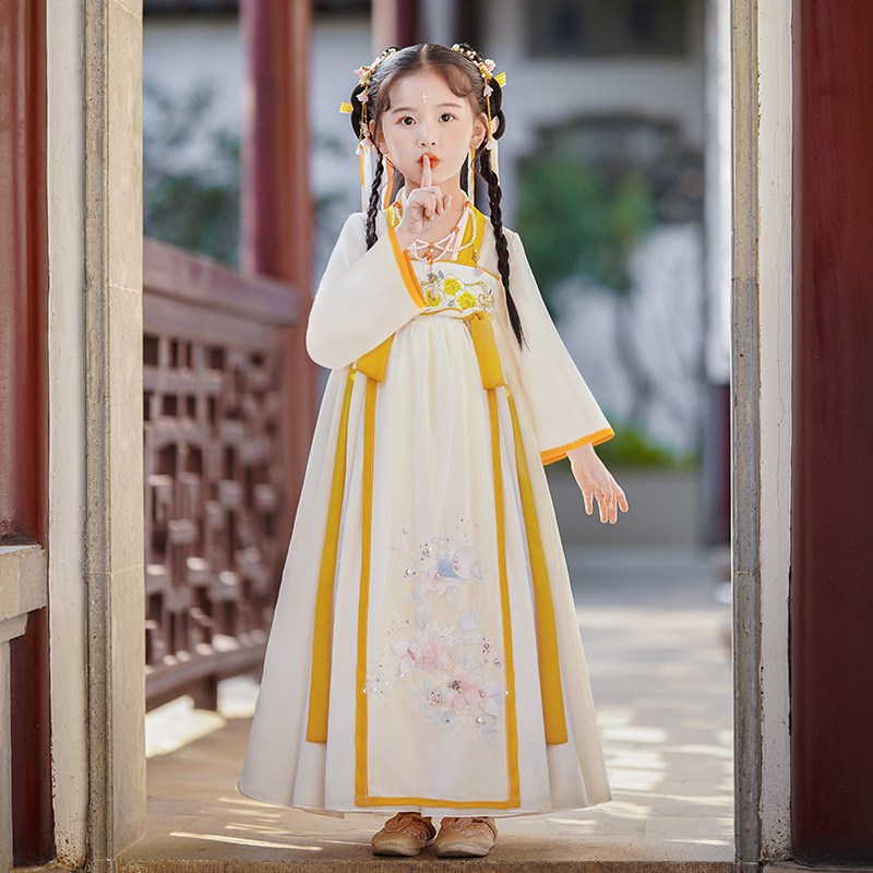 女童仙气汉服夏季可爱连衣裙改良唐装古代公主裙中国风民族童装夏