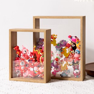 卡通动漫萌粒收纳罐相框玩偶娃娃0蛋仔收纳框展示盒立体中空画框