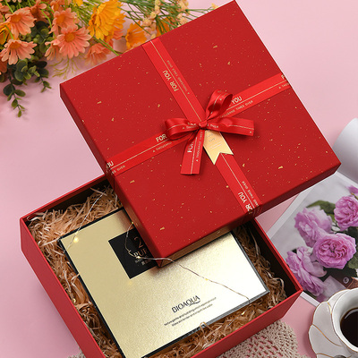 大红色礼盒包装盒空盒子结婚送礼伴手礼品盒子礼物盒子高级感鞋盒