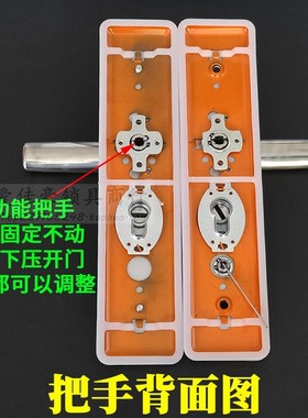不锈钢双衬板多功能秒装拉手 家用12型常规防盗大门把手孔距235mm