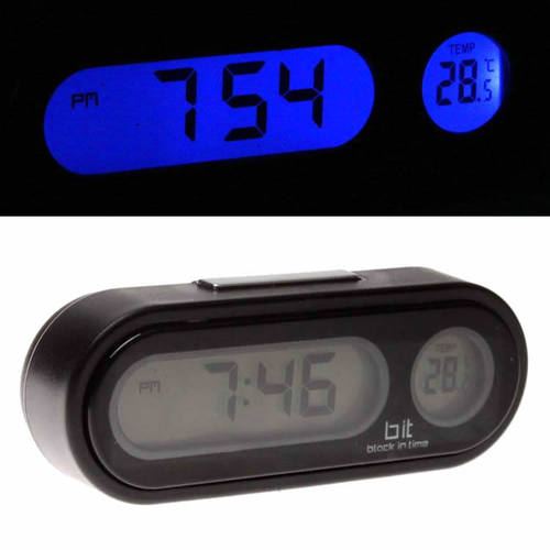 高品质 汽车电子表 车用电子时钟表 汽车电子钟 车载温度计带夜光