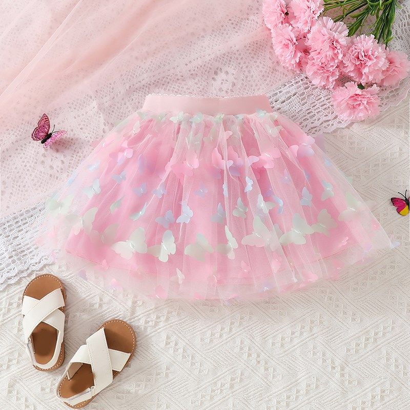 女童短裙儿童半身裙夏季新款七彩蝴蝶公主裙可爱百搭可爱蓬蓬裙子,童装/婴儿装/亲子装,半身裙,淘宝优惠券,粉丝福利购,淘宝优惠卷