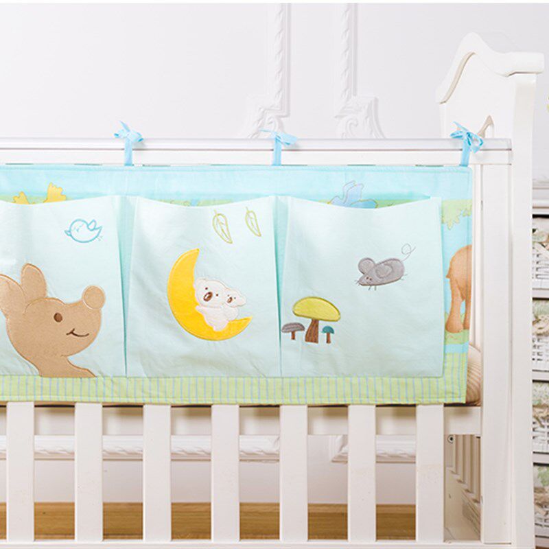 宝宝床边挂袋奶瓶小物件收纳尿布袋纯棉婴儿床储物袋置物袋多功能,婴童用品,尿布袋/床头挂袋,淘宝优惠券,粉丝福利购,淘宝优惠卷