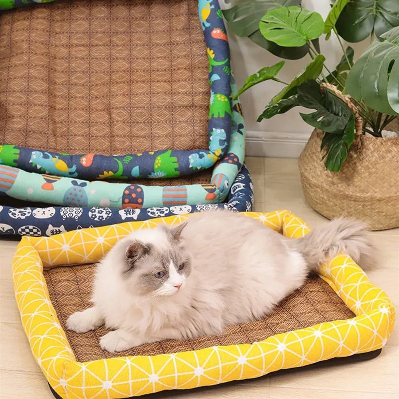 狗窝夏季凉席垫猫窝四季通用狗狗猫咪睡垫宠物用品狗垫子夏天冰垫