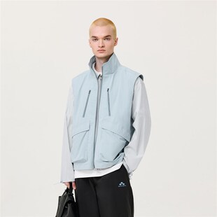 ATRY真两件马甲长袖衬衫男女新款户外休闲叠穿内搭拼接夹克外套