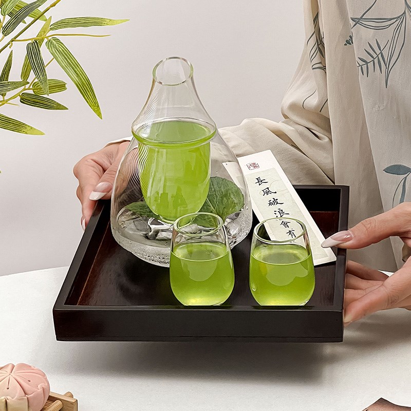 日式冰酒壶玻璃分酒器家用清酒壶套装创意精致酒杯高颜值茶具套装