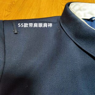 呢套装 藏青马裤 毛料马裤 中老年怀旧90年代55款 呢胶木扣中山装