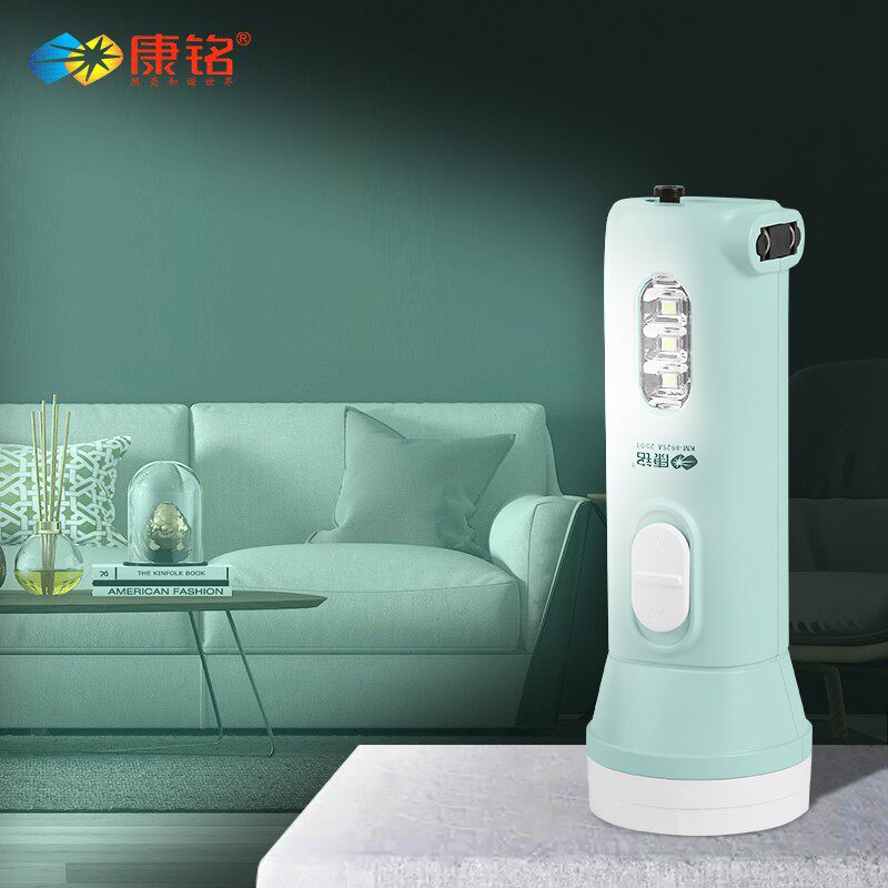 康铭LEDLED应急灯家用停电备用灯手电筒充电便携迷你小手电探照灯