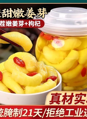 淄博枸杞泡姜嫩姜芽新鲜嫩生姜腌制下饭菜正宗山东特产糖醋泡姜片