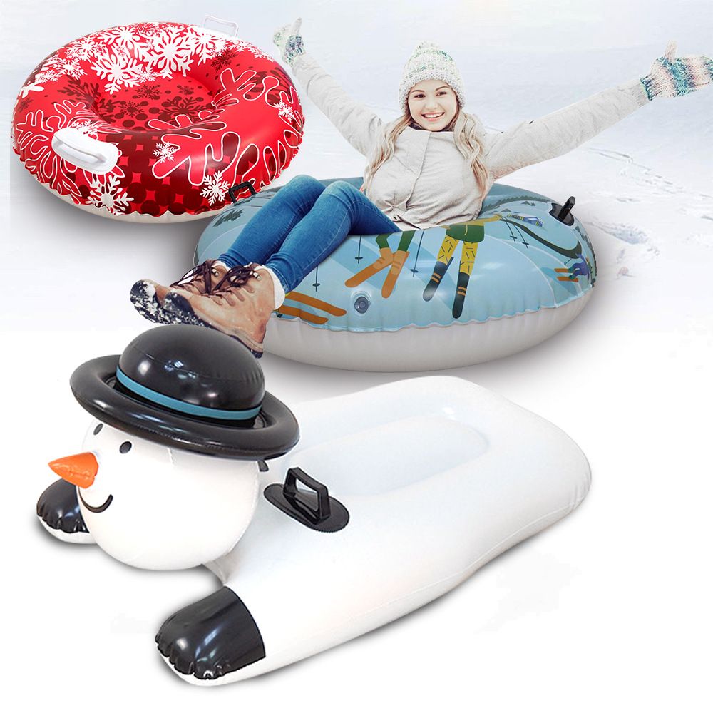 PVC耐寒耐磨充气滑雪圈加厚儿童