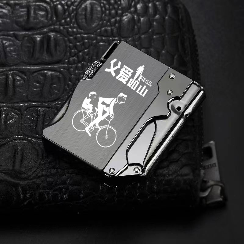 父亲节礼物生日礼物大钢炮打火机侧腿点火复古炮造型防风蓝焰