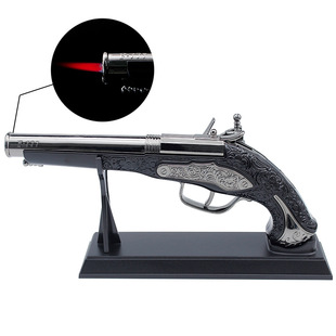 复古洋枪火铳手枪模型燧发枪高级感金属装饰品打火机道具个性摆件