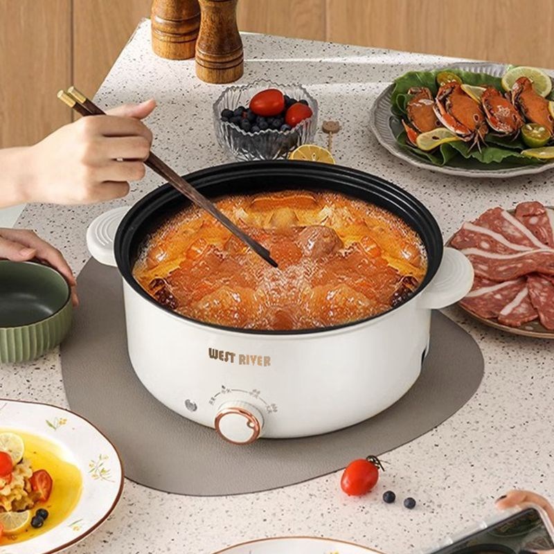 中昀全自动一体炒菜电炒锅多功能料理锅蒸煎炒涮不粘电火锅电蒸锅